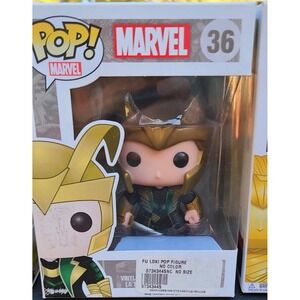 Funko Pop Marvel 36 Loki Vinyl Bobble Head Figure New Vaulted